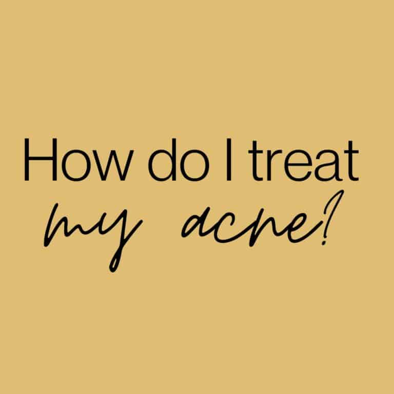 How do I treat my acne?